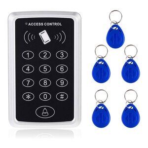 AMOCAM Door Access Control Keypad Controller with Blue Key Fobs